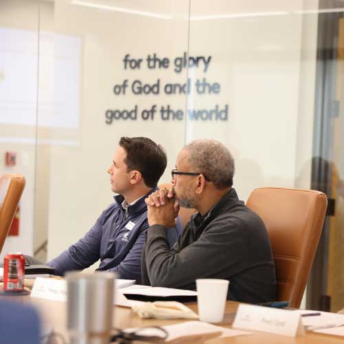 two men in a business meeting